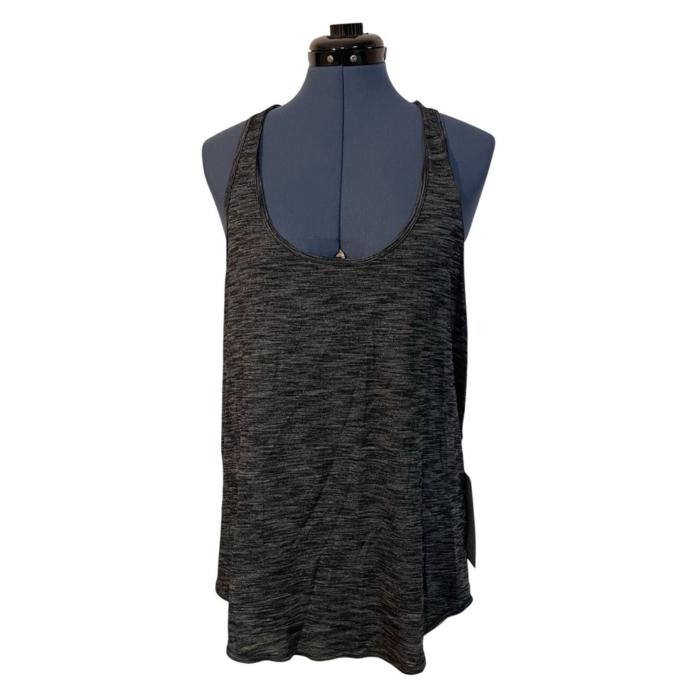NWT Lululemon‎ Womens 105F Singlet Heathered Black Light Luon Yoga Gym Beach 10